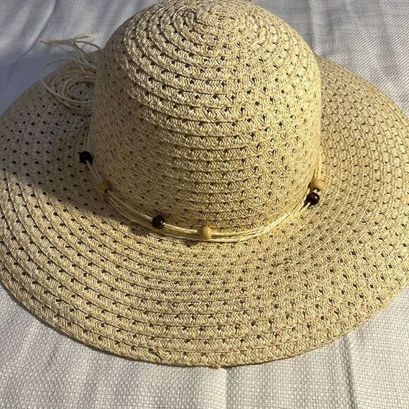 CUPSHE Bikini Bundle V Neck Crisscross Back Self Tie Straw Hat Bundle Size M - Picture 6 of 8